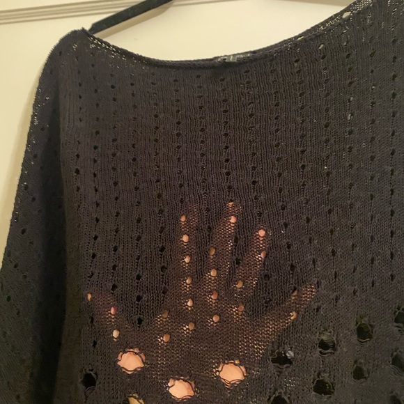 Sarah Pacini, one size, sheer knit crop sweater - Picture 8 of 9